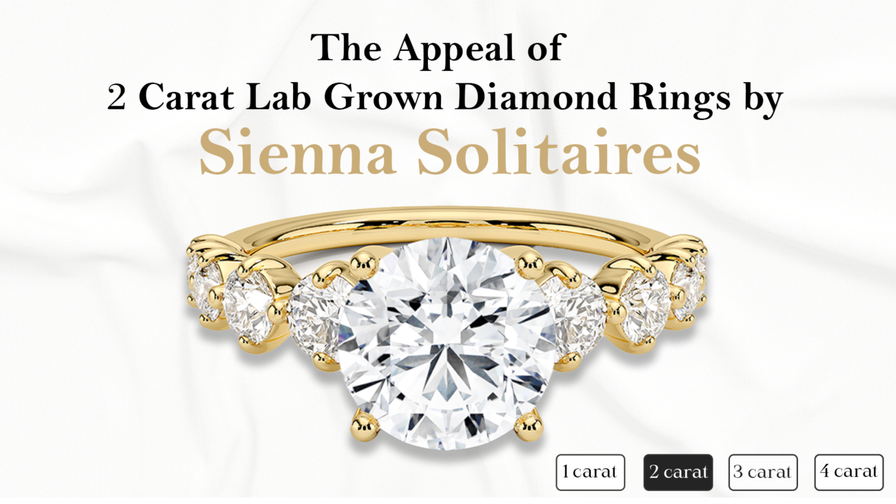 2 carat lab grown diamond ring